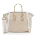 Givenchy Suede Shearling Antigona Small Satchel (SHF-JX84jh)