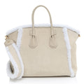 Givenchy Suede Shearling Antigona Small Satchel (SHF-aB1k6L)