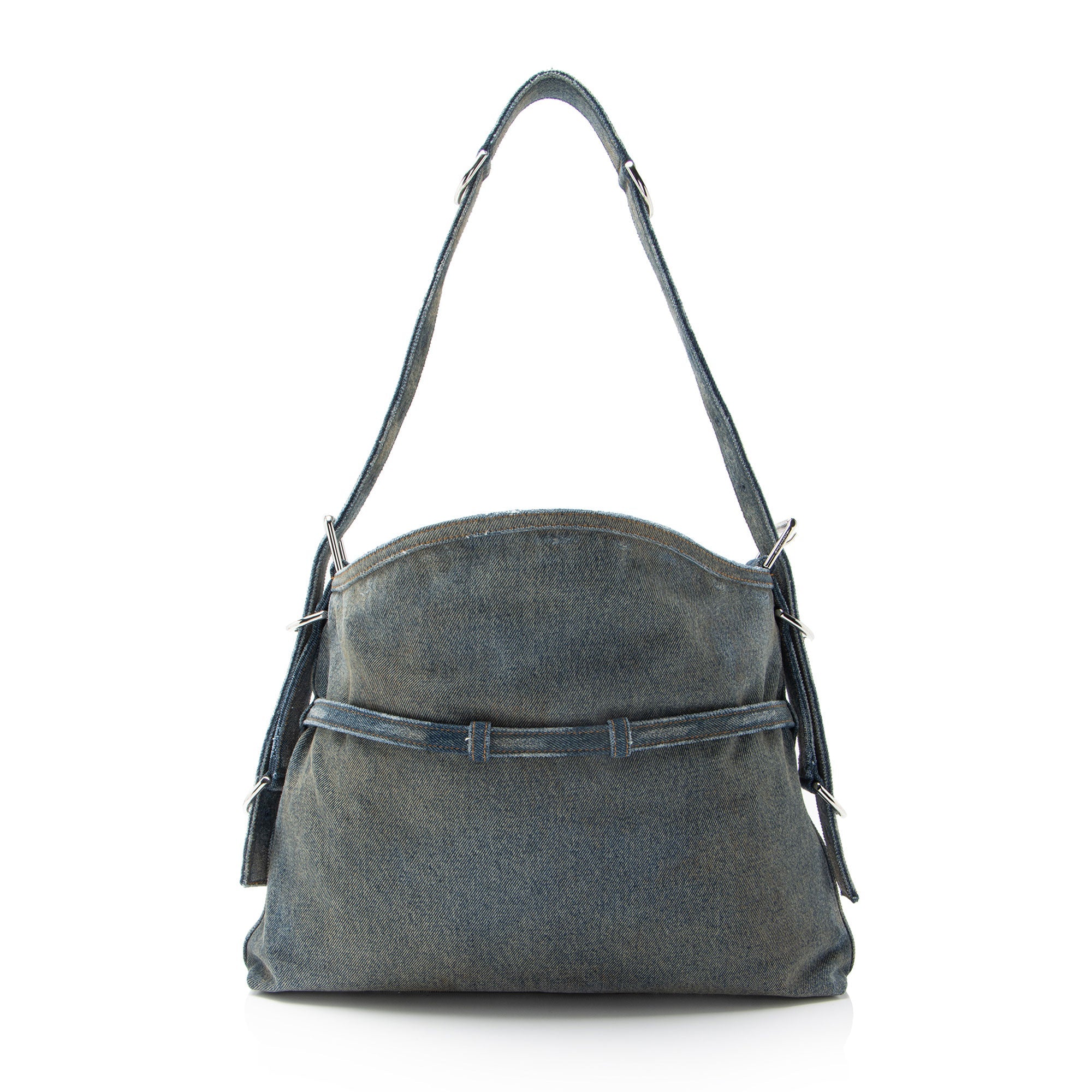Givenchy Washed Denim Voyou Medium Shoulder Bag