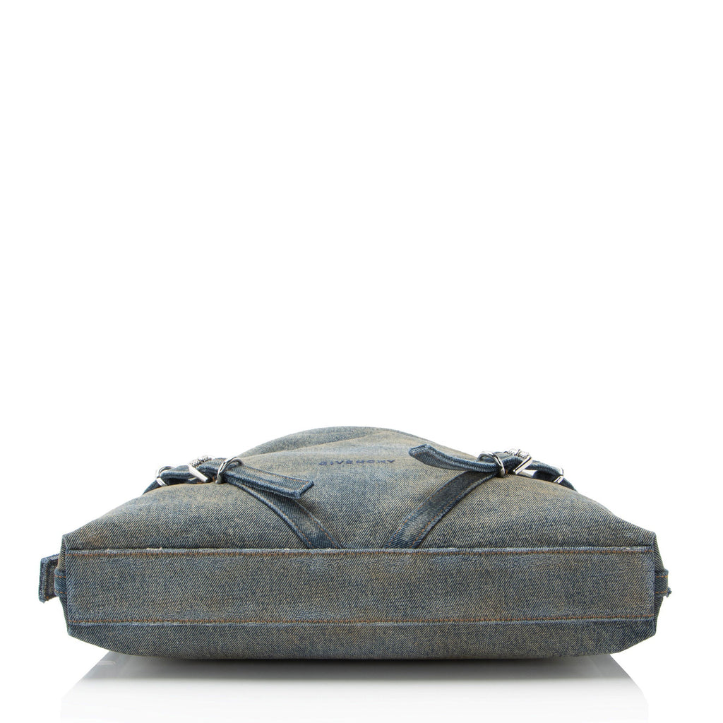 Givenchy Washed Denim Voyou Medium Shoulder Bag