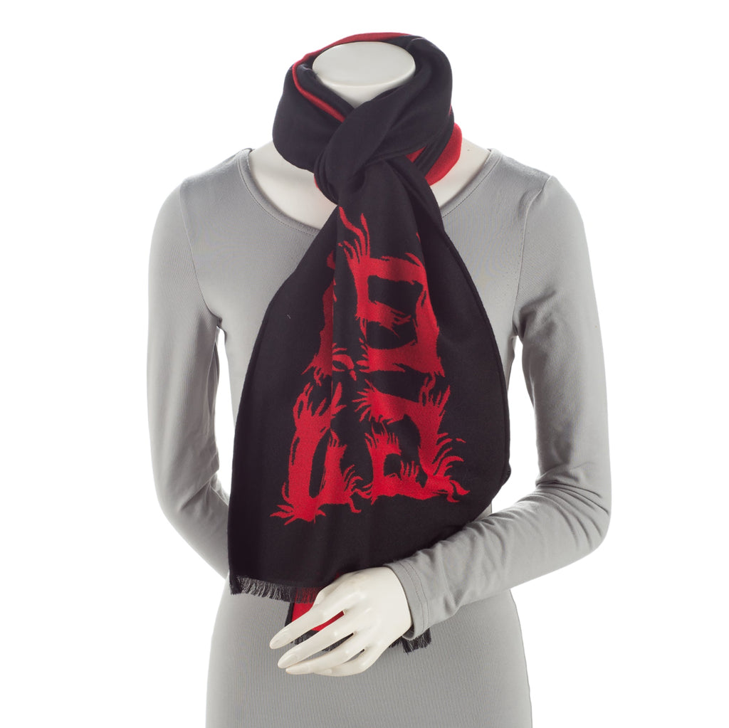 Givenchy Wool Silk 4G Flame Scarf (SHF-ocFJSt)