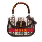 Gucci 100th Anniversary Medium Canvas 1947 Bamboo Top Handle Bag