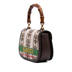 Gucci 100th Anniversary Medium Canvas 1947 Bamboo Top Handle Bag