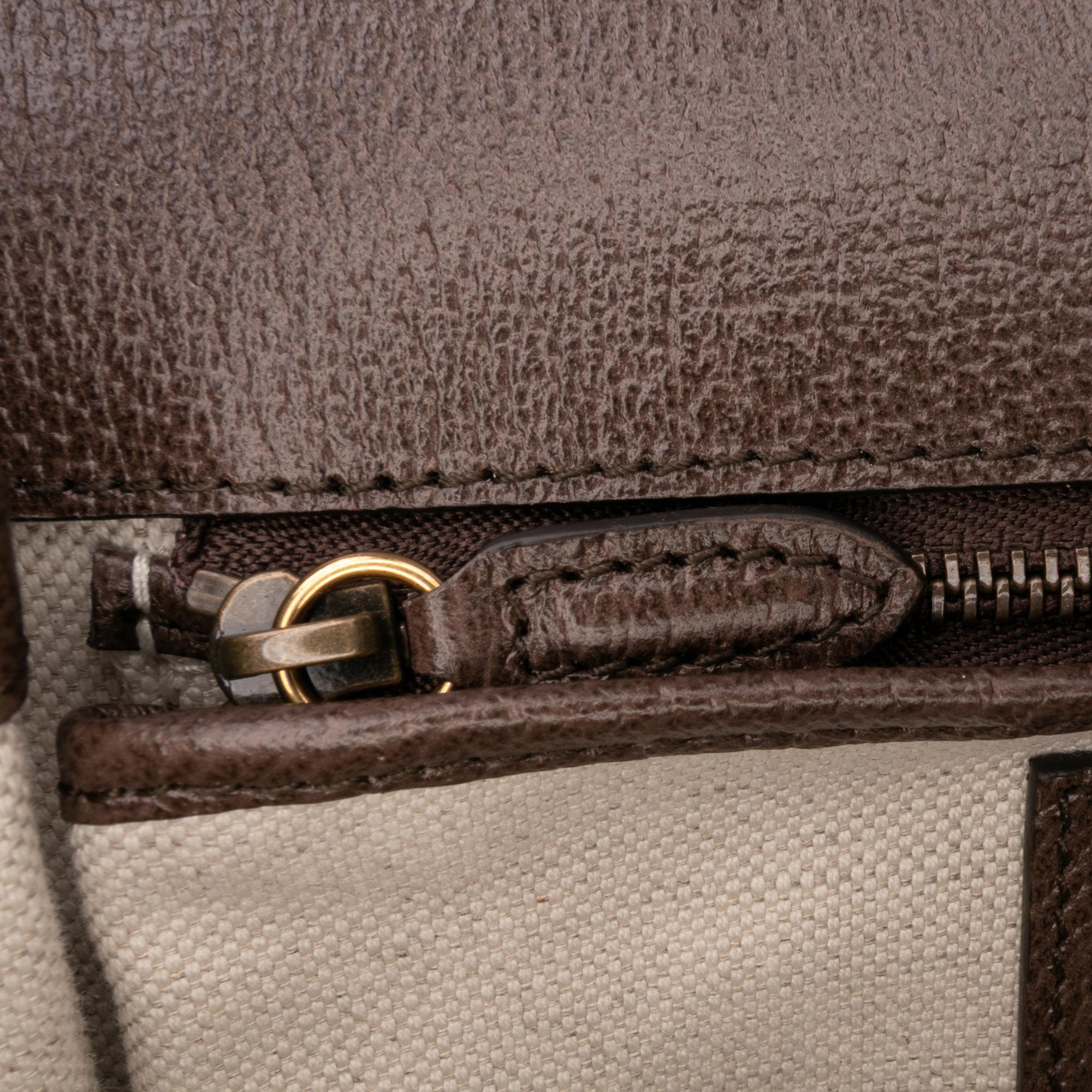 Gucci 100th Anniversary Medium Canvas 1947 Bamboo Top Handle Bag