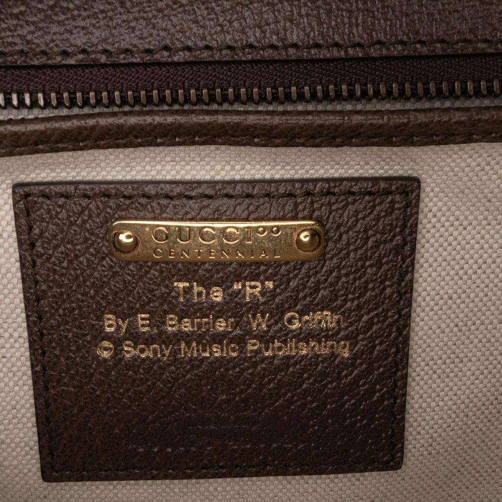 Gucci 100th Anniversary Medium Canvas 1947 Bamboo Top Handle Bag