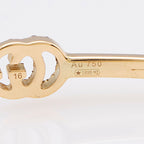 Gucci 18k Gold Diamond GG Running Bangle