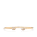 Gucci 18k Gold Diamond GG Running Bangle