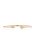 Gucci 18k Gold Diamond GG Running Bangle