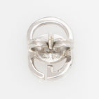 Gucci 18k White Gold GG Running Stud Earrings