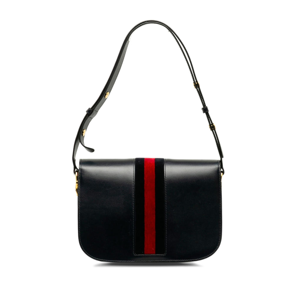 Gucci 1955 Horsebit Web Shoulder Bag (SHG-K3r9Rb)