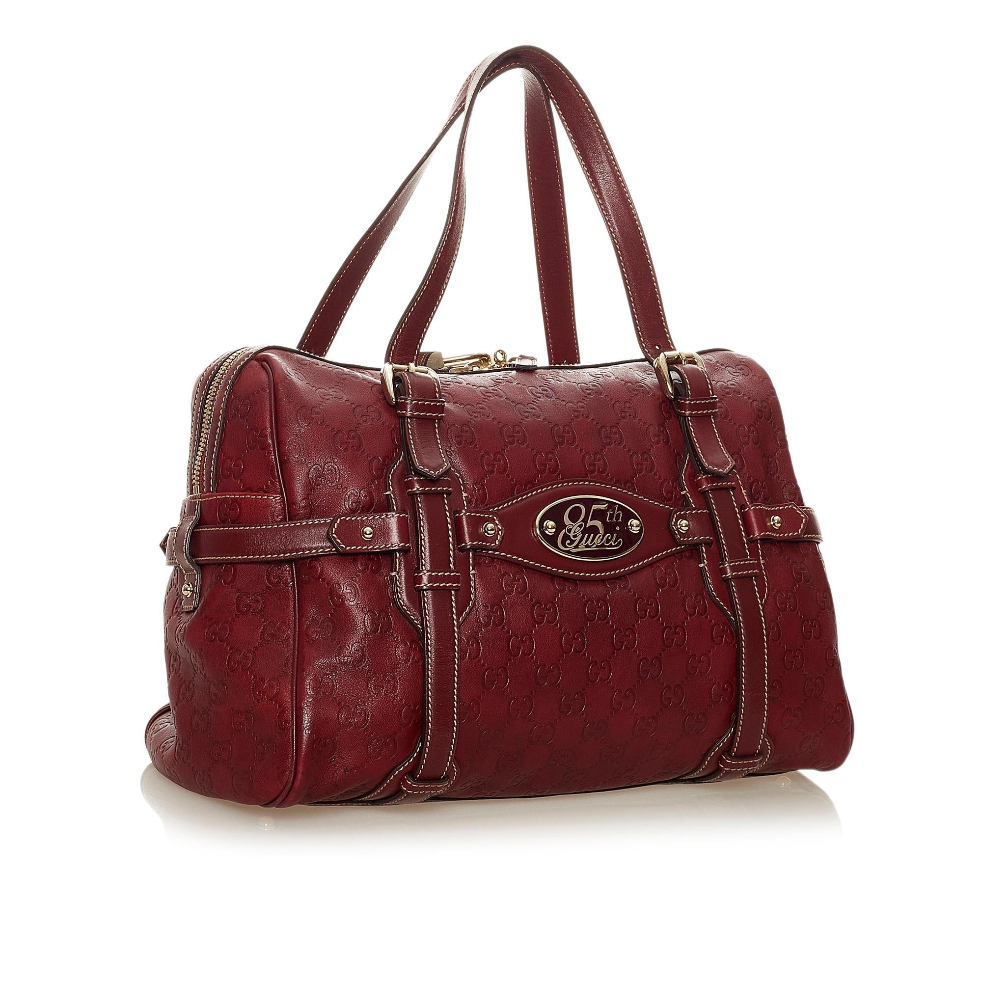 Gucci 85th Anniversary Guccissima Leather Boston Bag (SHG-28051)