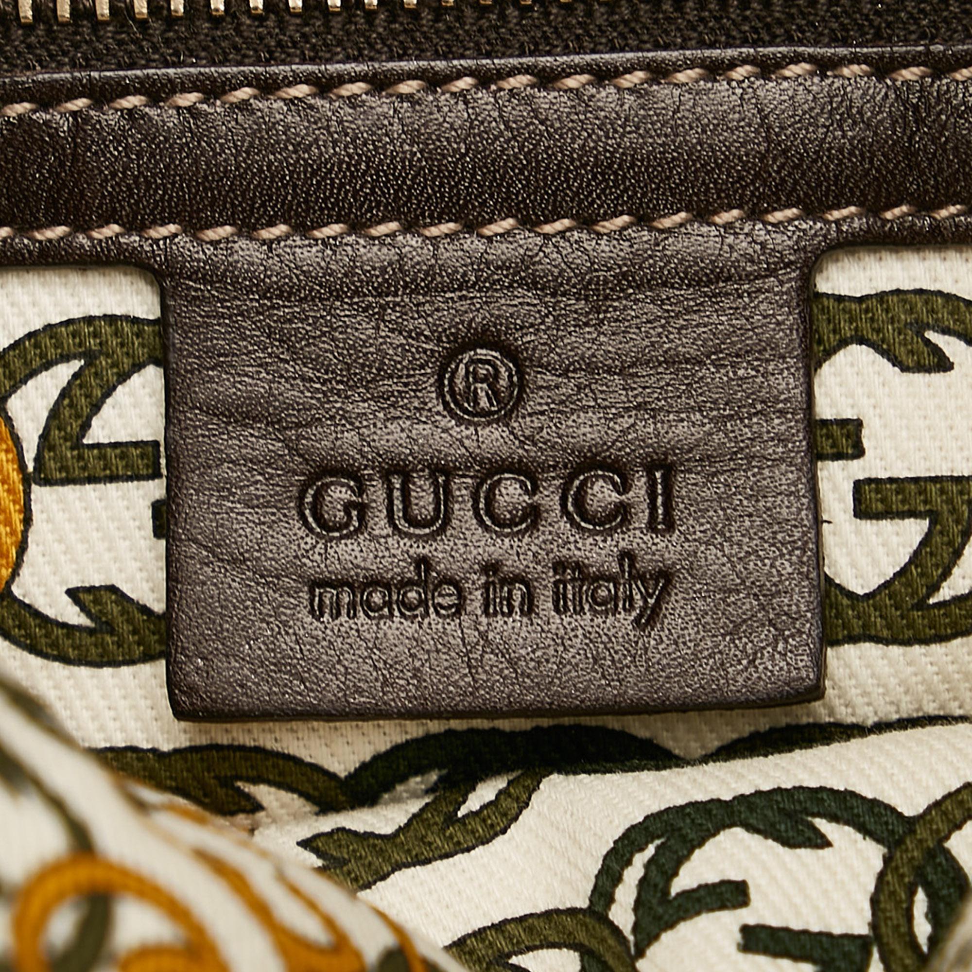 Gucci 85th Anniversary Velvet Horsebit Print Hobo Bag (SHG-35092)