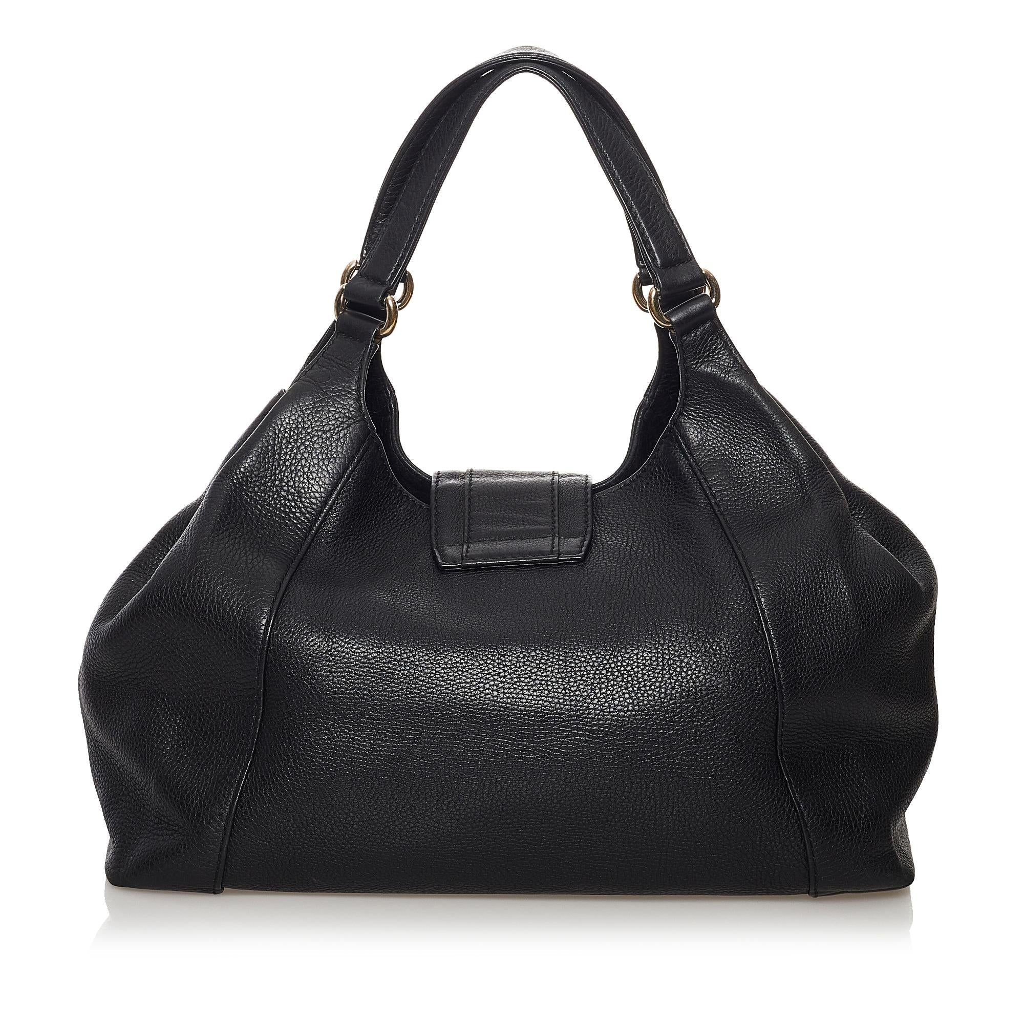 Gucci Abbey D-Ring Leather Shoulder Bag (SHG-32725)