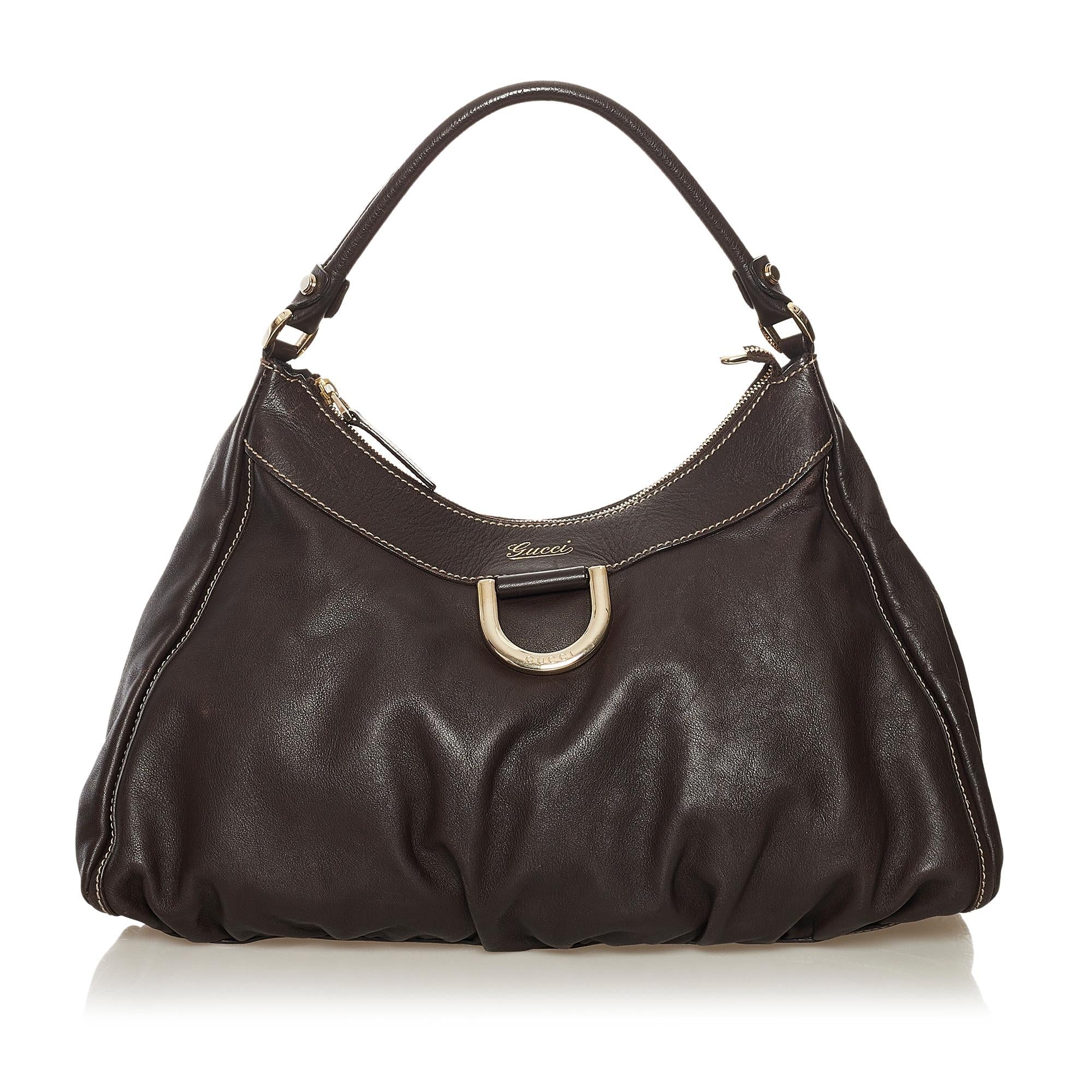 Gucci Abbey D-Ring Leather Shoulder Bag (SHG-34346)