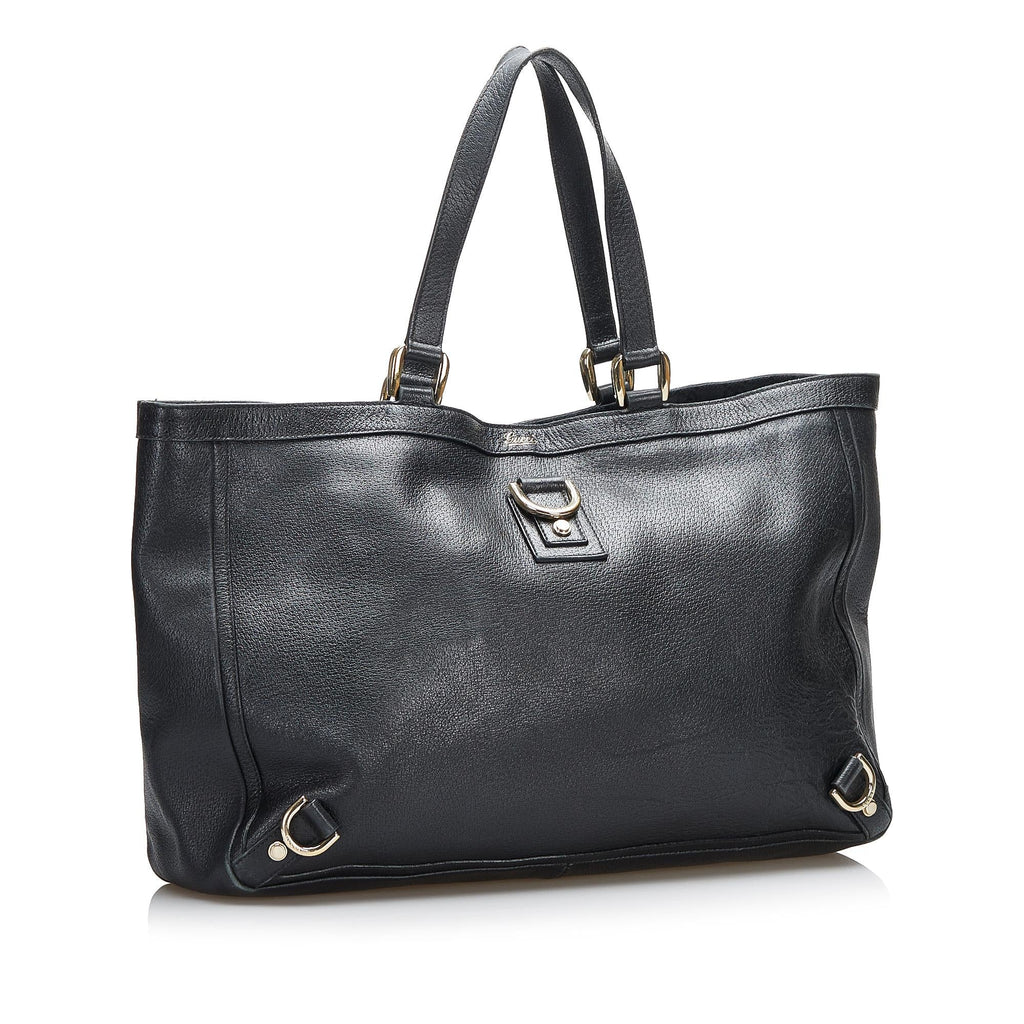 Gucci Abbey D-Ring Leather Tote (SHG-qhPuxB)