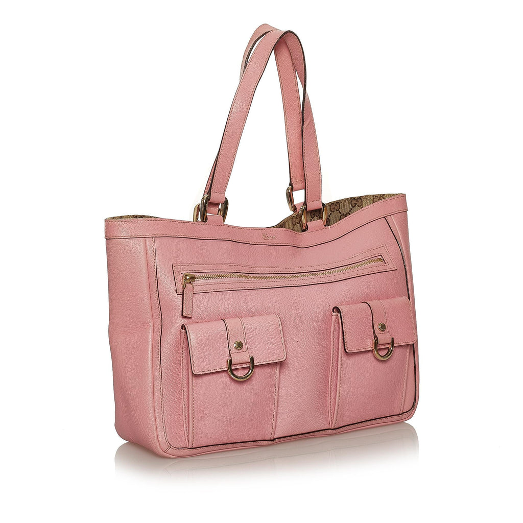 Gucci Abbey Iris Leather Tote Bag (SHG-37220)