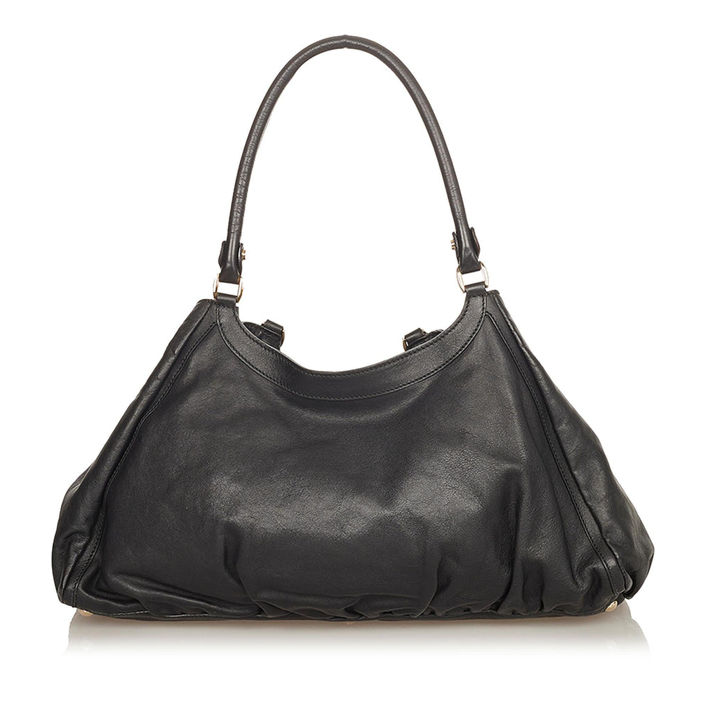 Gucci Abbey Leather Shoulder Bag (SHG-31858)