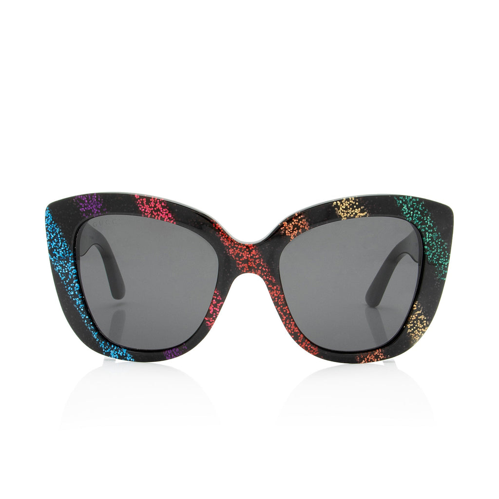 Gucci Acetate Glitter Interlocking G Sunglasses