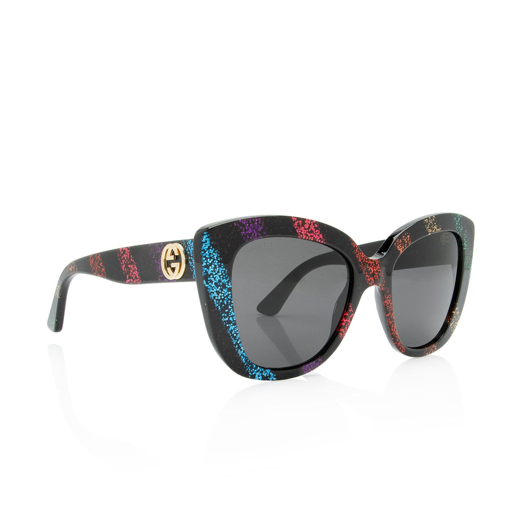 Gucci Acetate Glitter Interlocking G Sunglasses