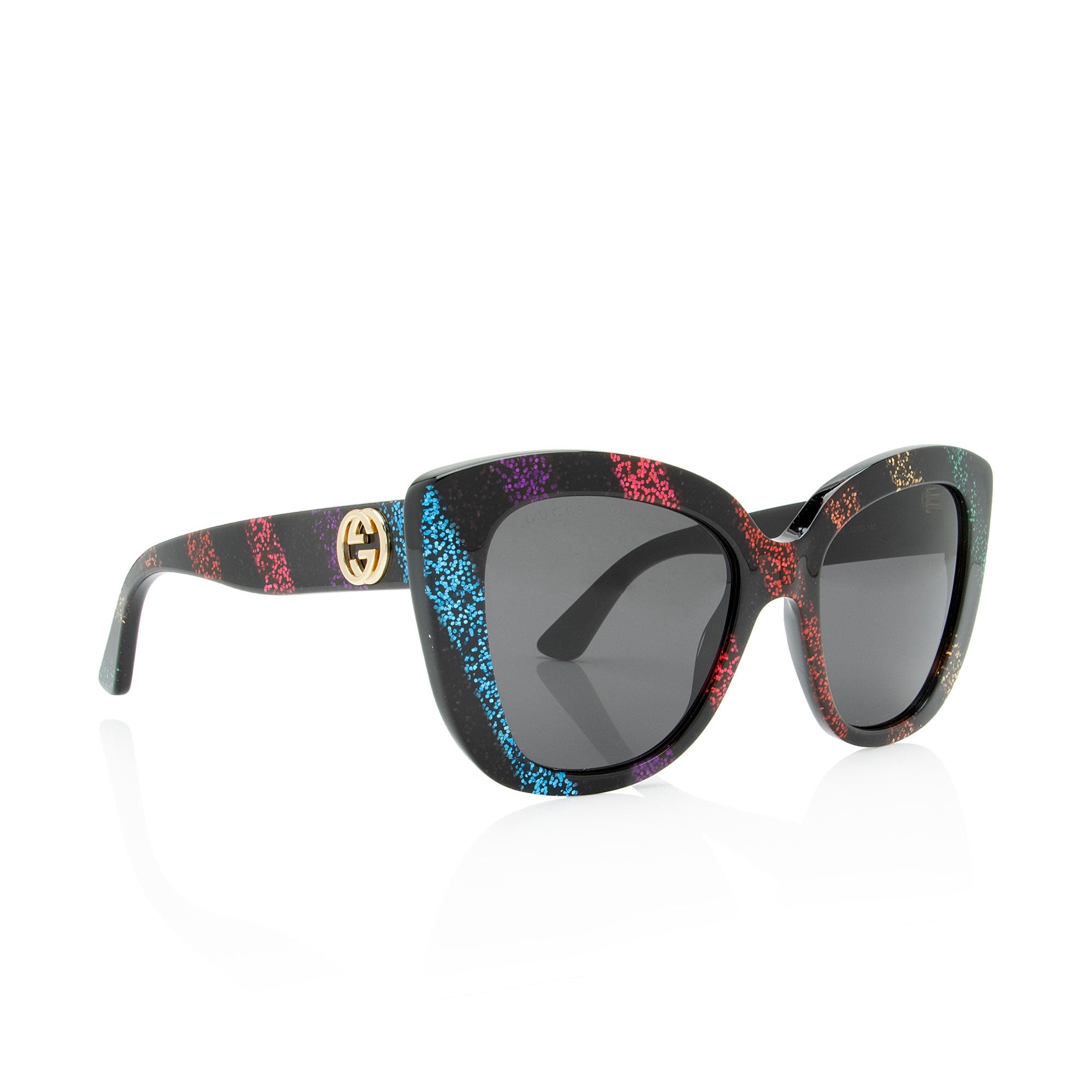 Gucci Acetate Glitter Interlocking G Sunglasses
