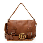 Gucci Aged Leather GG Marmont Messenger Bag (SHF-Z3pkBz)
