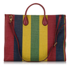 Gucci Baiadera Stripe Canvas Satchel (SHG-ddvpMT)