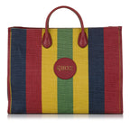 Gucci Baiadera Stripe Canvas Satchel (SHG-ddvpMT)