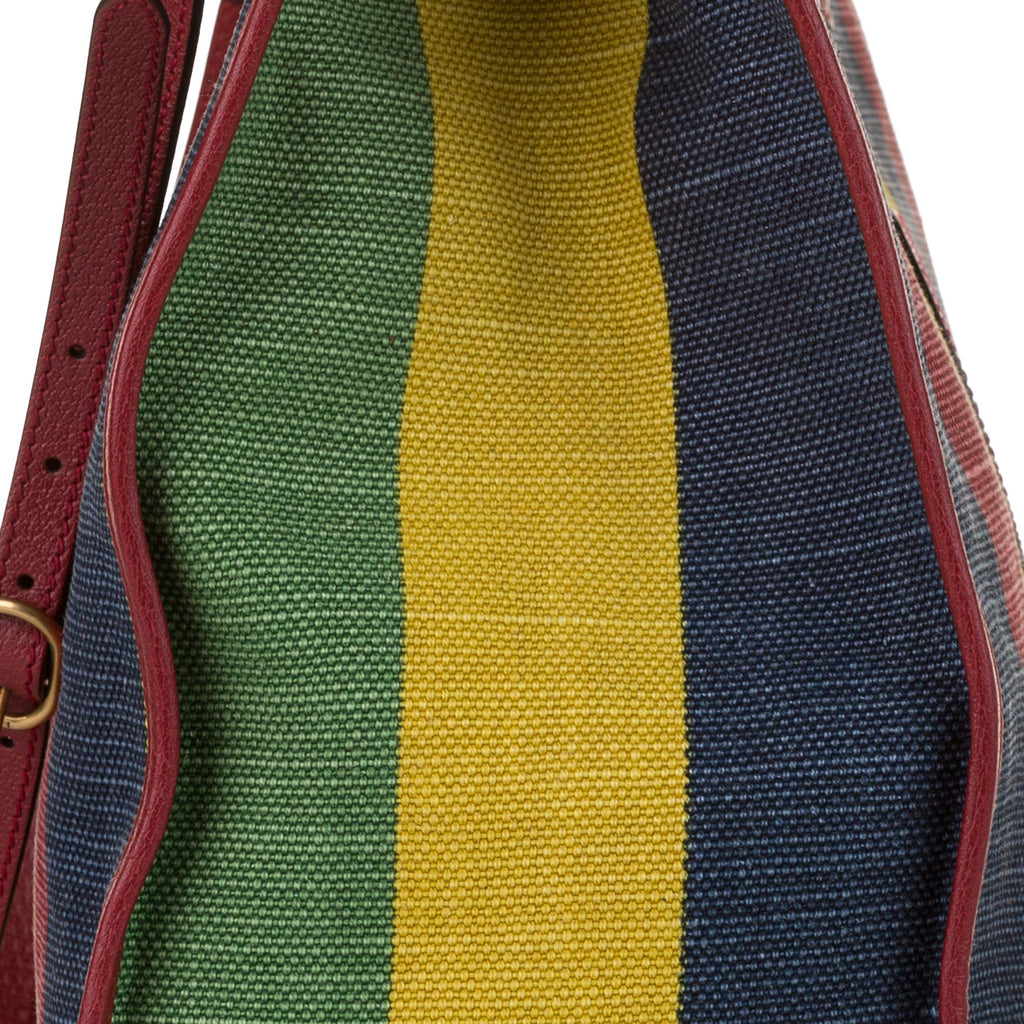 Gucci Baiadera Stripe Canvas Satchel (SHG-ddvpMT)