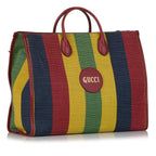 Gucci Baiadera Stripe Canvas Satchel (SHG-ddvpMT)