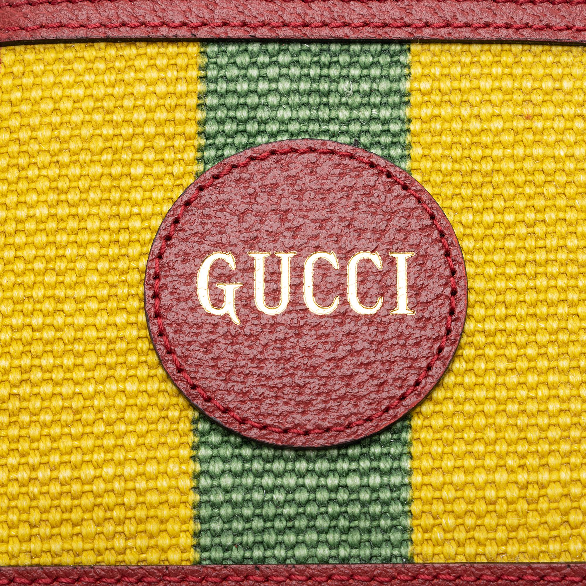 Gucci Baiadera Striped Canvas Bi-Fold Wallet (SHF-22845)