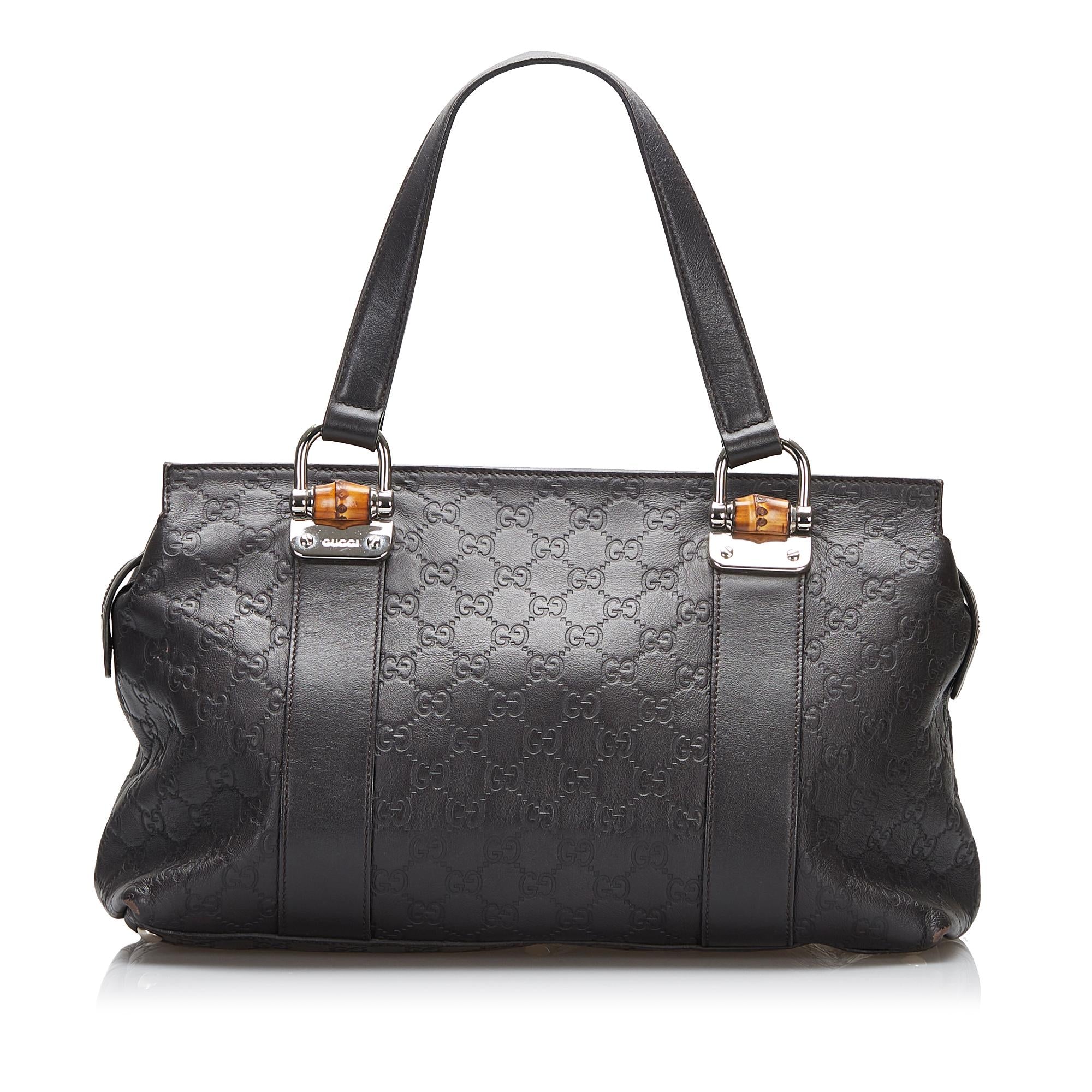 Gucci Bamboo Bar Guccissima Satchel (SHG-5c7shZ)