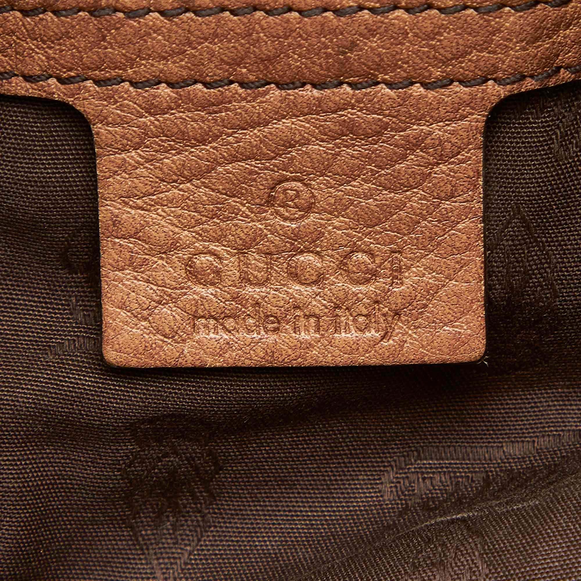 Gucci Bamboo Bar Leather Tote Bag (SHG-19551)