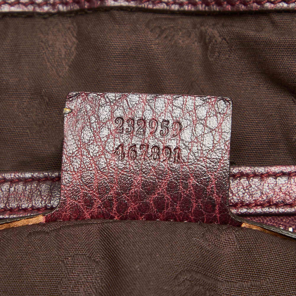 Gucci Bamboo Bar Leather Tote Bag (SHG-31697)