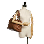 Gucci Bamboo Bar Leather Tote Bag (SHG-33249)