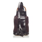 Gucci Bamboo Canvas Drawstring Backpack (SHG-32364)