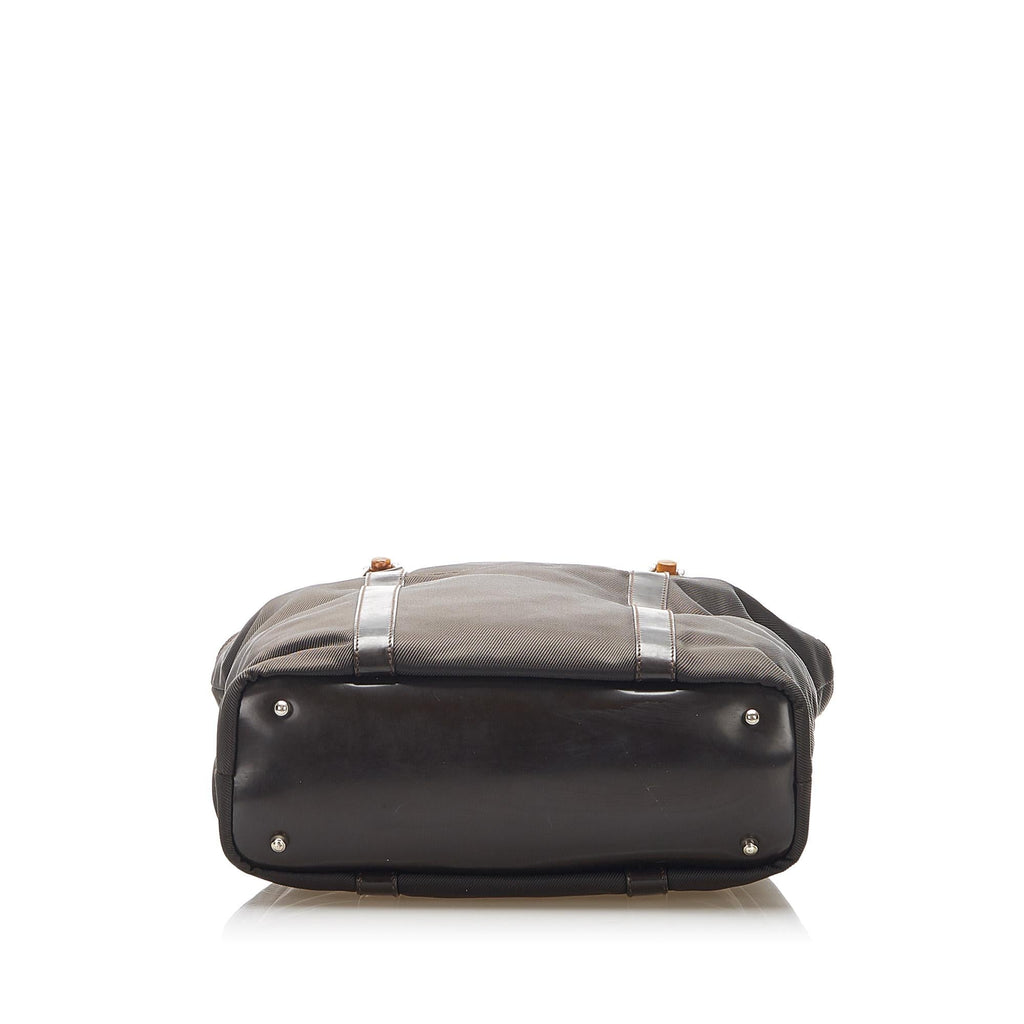 Gucci Bamboo Canvas Handbag (SHG-16190)