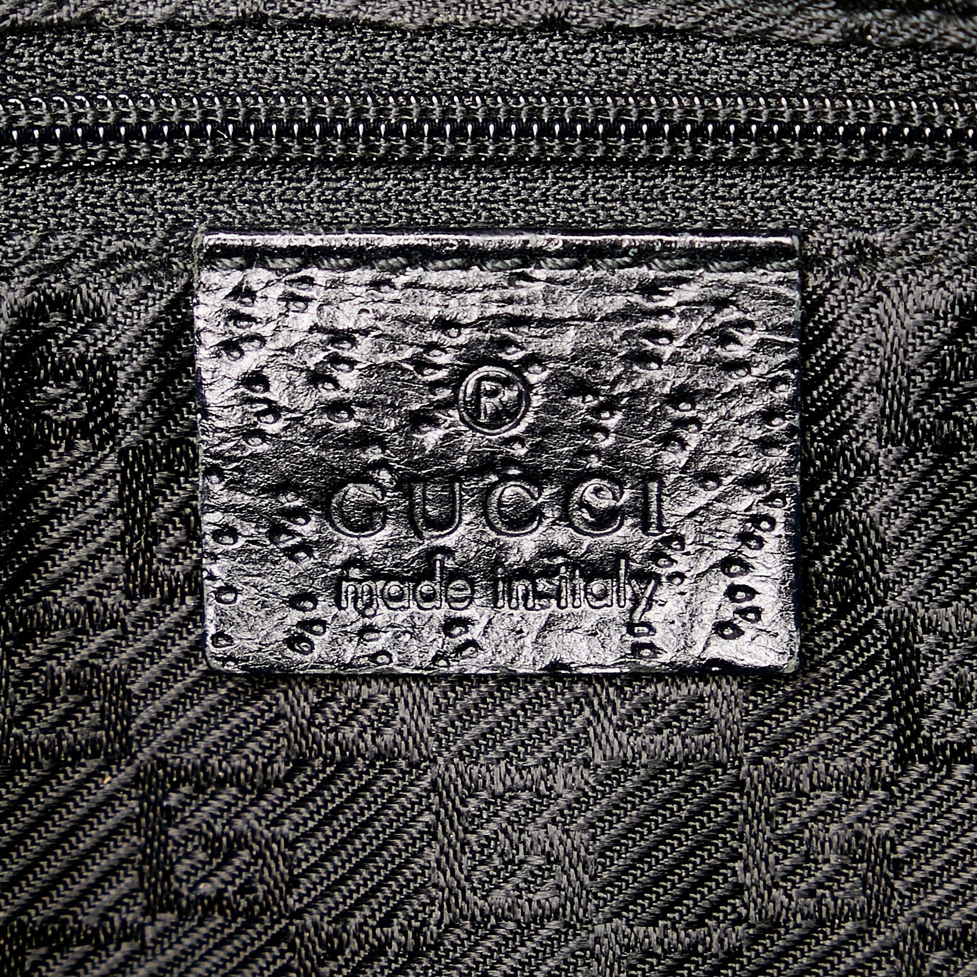 Gucci Bamboo Canvas Jackie Shoulder Bag (SHG-31465)