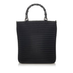 Gucci Bamboo Canvas Satchel (SHG-29171)