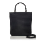Gucci Bamboo Canvas Satchel (SHG-29171)