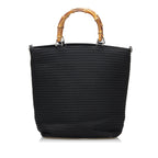 Gucci Bamboo Canvas Satchel (SHG-36575)