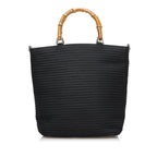 Gucci Bamboo Canvas Satchel (SHG-36575)