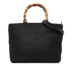 Gucci Bamboo Canvas Satchel (SHG-FgYljs)