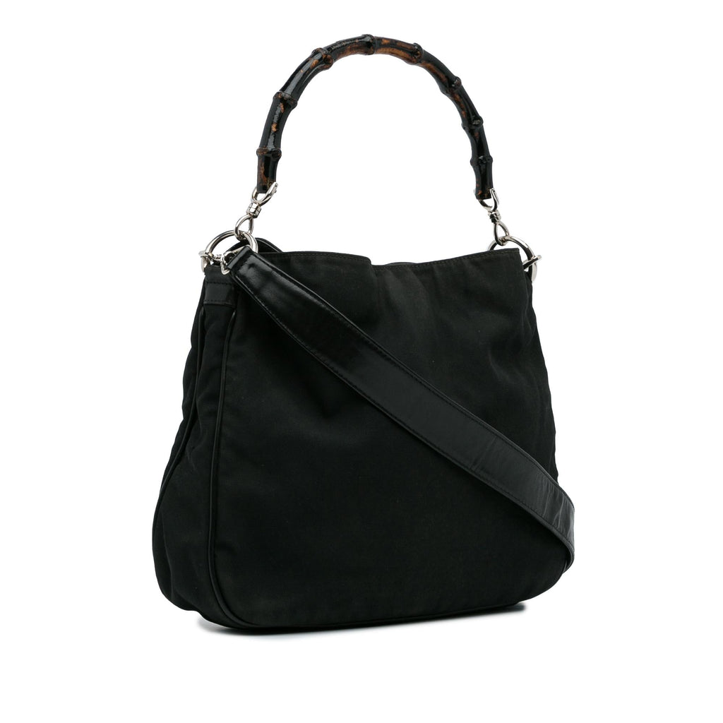 Gucci Bamboo Canvas Satchel (SHG-vwizBa)