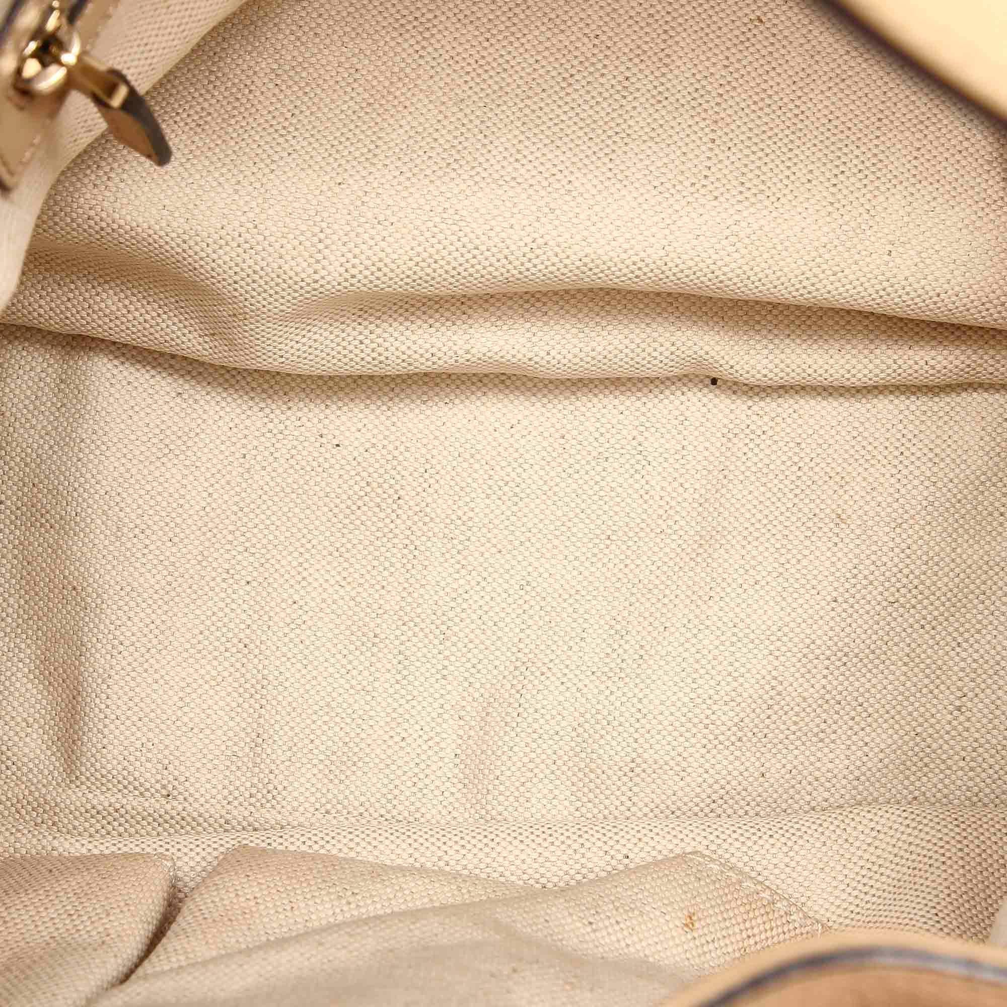 Gucci Bamboo Diamante Canvas Shoulder Bag (SHG-15629)