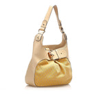 Gucci Bamboo Diamante Canvas Shoulder Bag (SHG-15629)