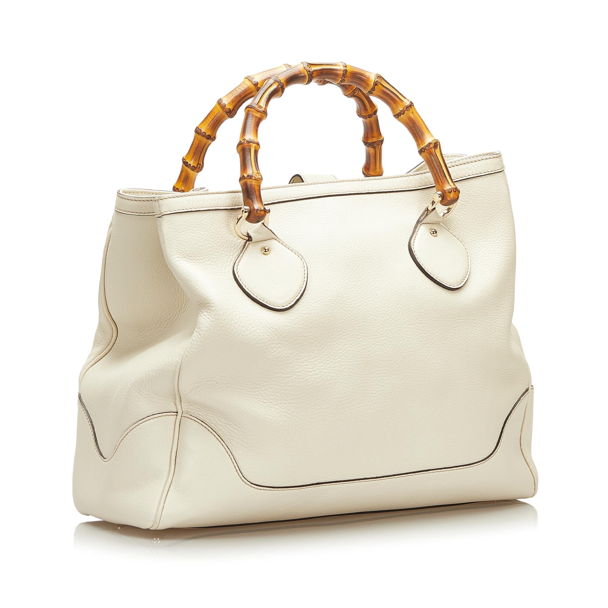 Gucci Bamboo Diana Leather Tote Bag (SHG-35437)