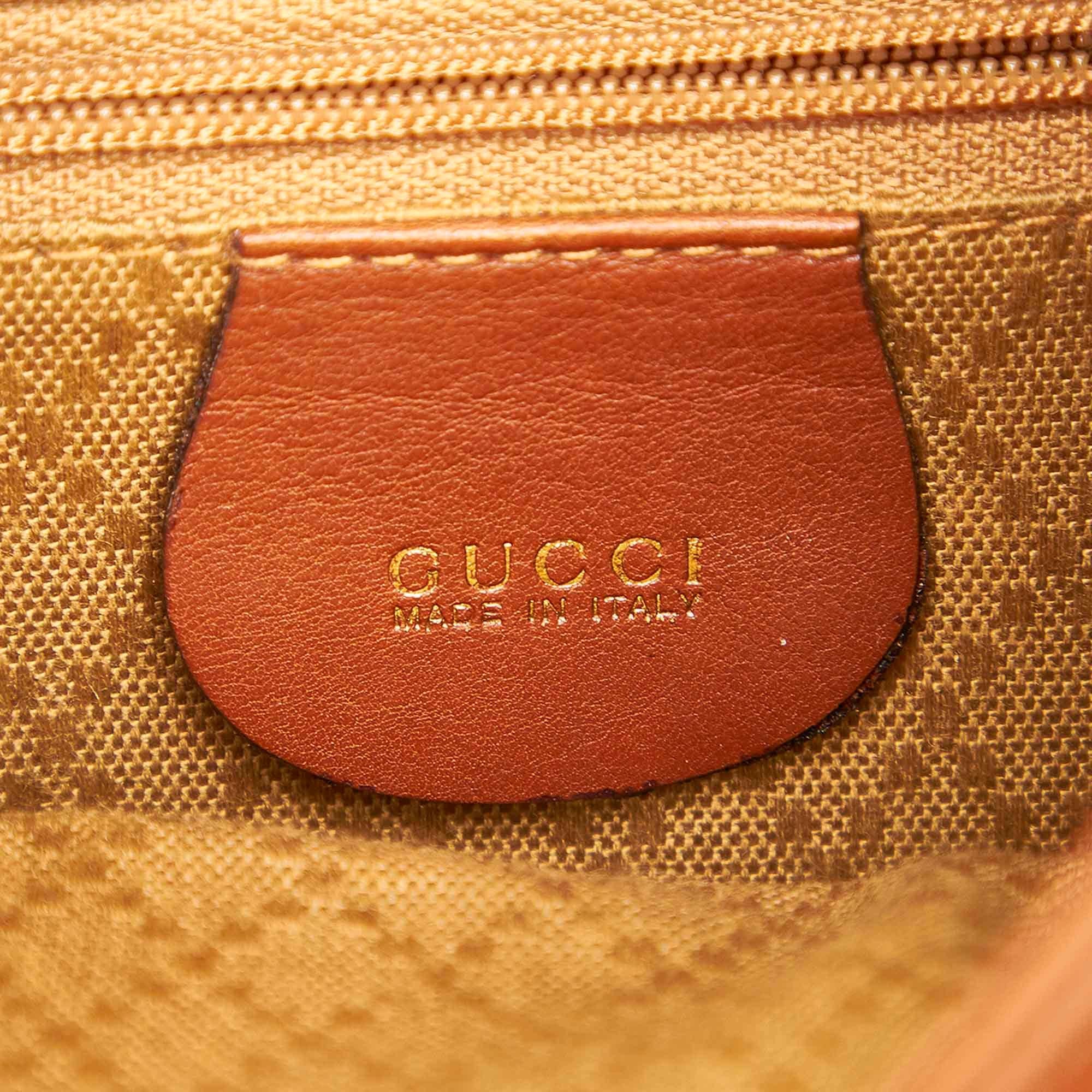 Gucci Bamboo Drawstring Leather Backpack (SHG-18102)