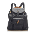 Gucci Bamboo Drawstring Leather Backpack (SHG-22299)