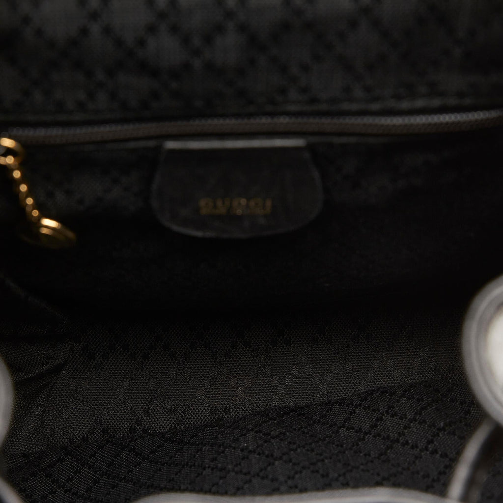 Gucci Bamboo Drawstring Leather Backpack (SHG-26388)