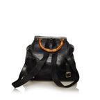 Gucci Bamboo Drawstring Leather Backpack (SHG-29212)
